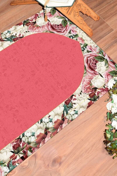Цифровая Печатная Стираемая Подарочная Ковровая Молитвенная Салфетка 70x130см, Ковер-Молитвенный-Коврик-24-розовый - 3