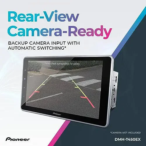 Цифровой мультимедийный ресивер Pioneer DMH-T450EX с Weblink, 9-дюймовым емкостным сенсорным экраном, Double-DIN, встроенным Bluetooth, ModazoneAlexa через приложение, совместимостью с камерой заднего вида - 5