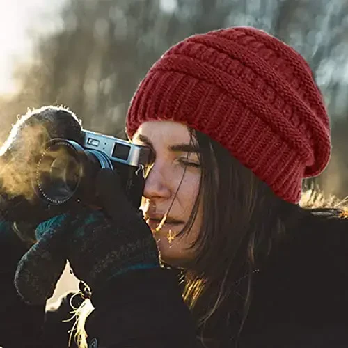 Double Couple Womens Scarf Beanie Hat Set Thick Winter Infinity Scarf Knit Scarfs for Women - 6