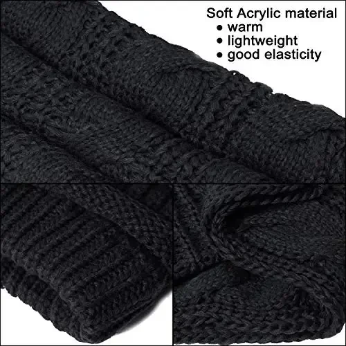Double Couple Womens Scarf Beanie Hat Set Thick Winter Infinity Scarf Knit Scarfs for Women - 4