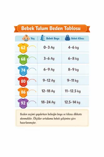 Çift Kat Müslin Limon Desenli Bebek Tulum - Ekru - 1