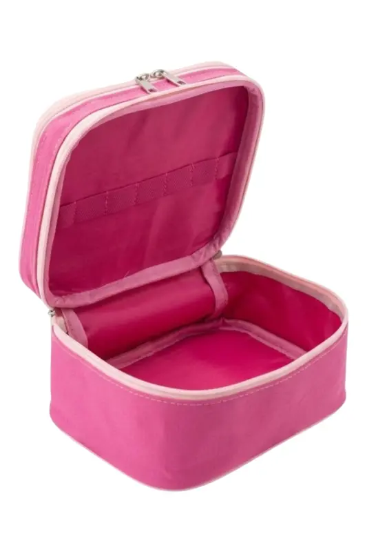 Çift Katlı Captain Seyahat Makyaj Çantası - Büyük Boy Fonksiyonlu Kozmetik Düzenleyici Fuşya-Fuşya - 4
