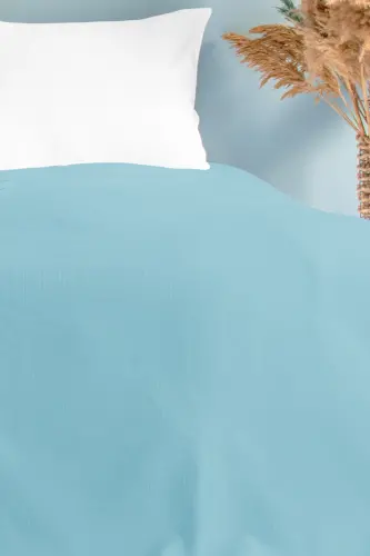 Çift Kişilik Mavi Dama Desenli Pike. Damalı Otel Pikesi 200 X 230-Mavi - INTER Z (1)