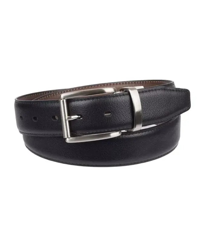 Reversible Dress Men's Belt with Comfort Stretch-Brown/Black - 2
