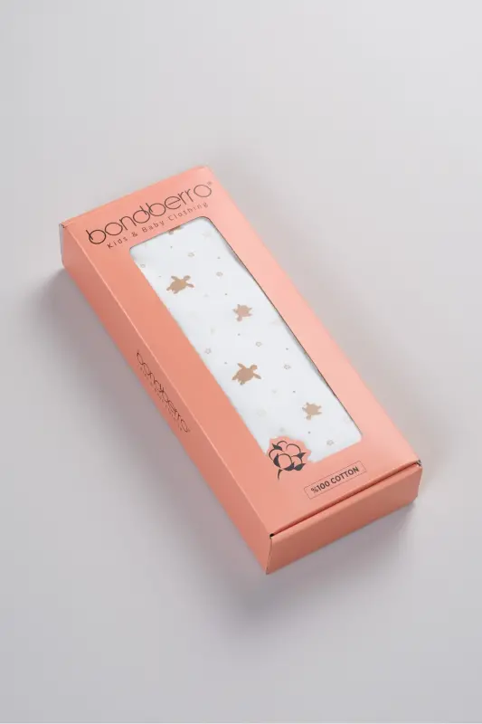 Çift Taraflı İnterlok Örtü & Battaniye %100 Pamuk Oeko-teks Sertifikalı 100 X 85 Cm-Kaplumbağa - 3