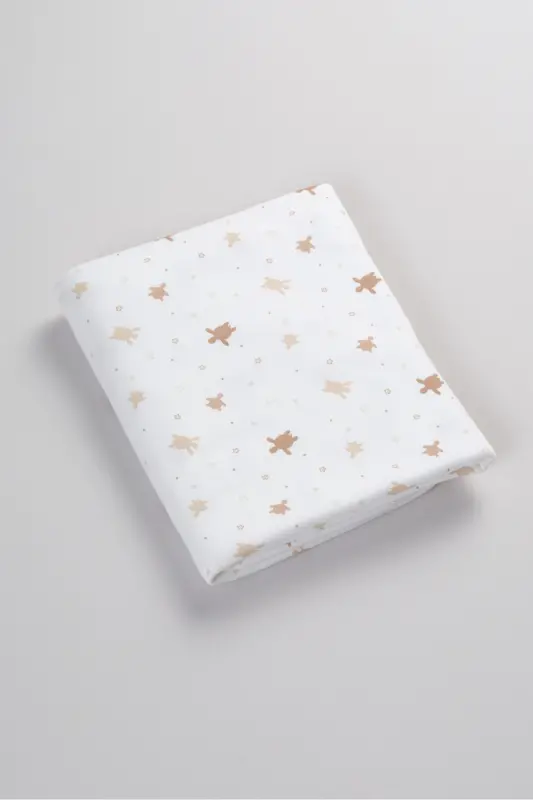 Çift Taraflı İnterlok Örtü & Battaniye %100 Pamuk Oeko-teks Sertifikalı 100 X 85 Cm-Kaplumbağa - 5