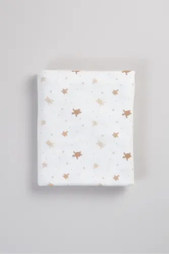 Çift Taraflı İnterlok Örtü & Battaniye %100 Pamuk Oeko-teks Sertifikalı 100 X 85 Cm-Kaplumbağa - 4