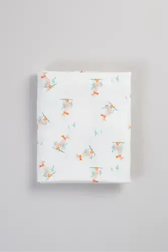 Çift Taraflı İnterlok Örtü & Battaniye %100 Pamuk Oeko-teks Sertifikalı 100 X 85 Cm-Kaz - 3