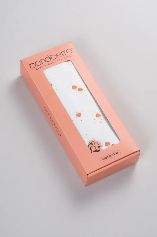 Çift Taraflı İnterlok Örtü & Battaniye %100 Pamuk Oeko-teks Sertifikalı 100 X 85 Cm-Mantar - 4