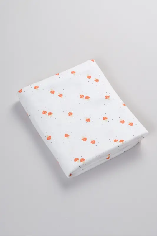 Çift Taraflı İnterlok Örtü & Battaniye %100 Pamuk Oeko-teks Sertifikalı 100 X 85 Cm-Mantar - 5