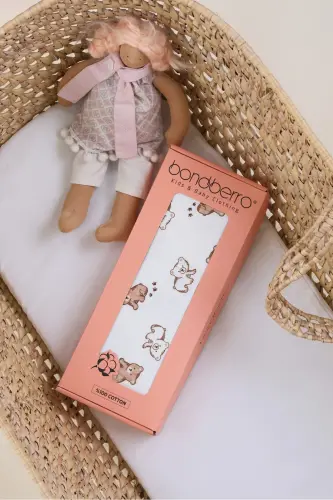 Çift Taraflı İnterlok Örtü & Battaniye %100 Pamuk Oeko-teks Sertifikalı 100 X 85 Cm-Mini Ayıcık - 3