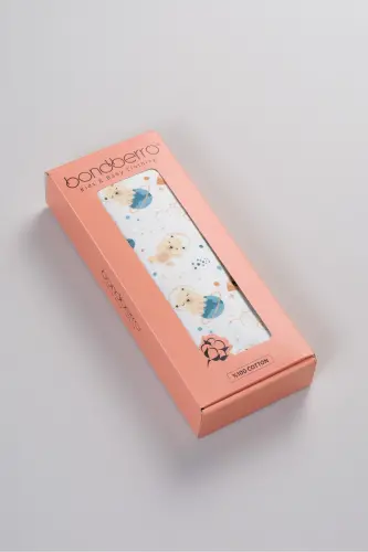 Çift Taraflı İnterlok Örtü & Battaniye %100 Pamuk Oeko-teks Sertifikalı 100 X 85 Cm-Uzay - 3