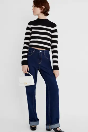 Çift tutma saplı çapraz askılı çanta-Beyaz - STRADIVARIUS (1)