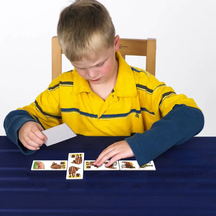 Farm Animal Dominoes - Outset Media, Classic Matching Card Game, No Reading Required, Childen & Preschoolers, Ages 3+ - 5