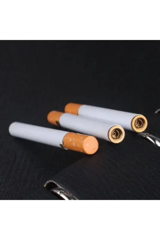 Cigarette Shaped Lighter Butane Gas White Gift - 2
