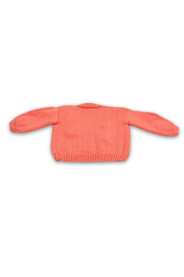 Çiğdem 1390 Hand-Knit Baby Cardigan - Yavruağzı - 5