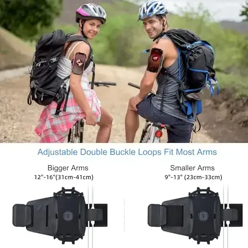 Detachable & 360° Rotatable Armband - Reflective Strap with Zipper Pocket Holder Bag - Compatible with iPhone 16 15 14 Pro Max Plus Samsung Galaxy Note for Running Workout Exercise Walking & Sports - 3