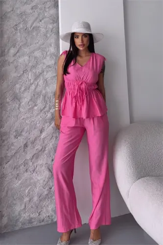 Çilek Kumaş Takım - PEMBE - BÜYÜKBEDENIZ (1)
