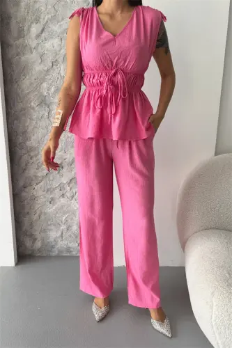Çilek Kumaş Takım - PEMBE - 3