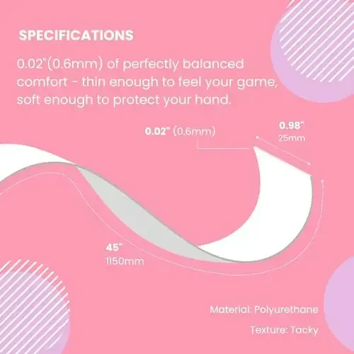 Strawberries and Cream Tennis Tape & Dampener Set - 2 Tacky 45” Long x 0.98” Wide Racket Handle Overgrips & 1 Matching Ping Dampener - 5