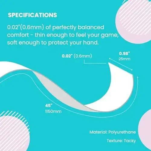 Strawberries and Cream Tennis Tape & Dampener Set - 2 Tacky 45” Long x 0.98” Wide Racket Handle Overgrips & 1 Matching Ping Dampener - 5