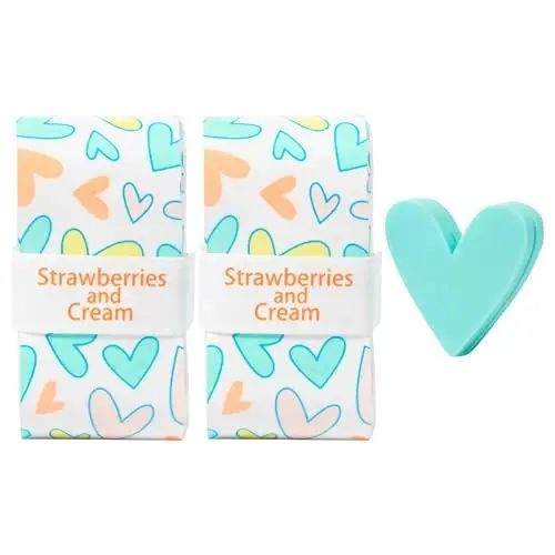 Strawberries and Cream Tennis Tape & Dampener Set - 2 Tacky 45” Long x 0.98” Wide Racket Handle Overgrips & 1 Matching Ping Dampener 