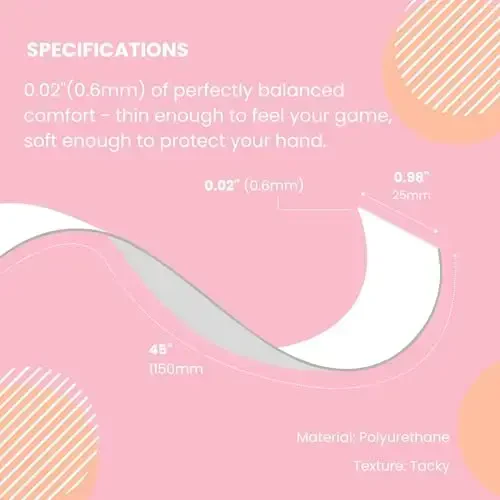 Strawberries and Cream Tennis Tape & Dampener Set - 2 Tacky 45” Long x 0.98” Wide Racket Handle Overgrips & 1 Matching Ping Dampener - 4