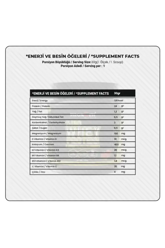 Whey Protein 420 Gr 14 Servis Çilek Aromalı %100 Whey Protein Tozu - 1