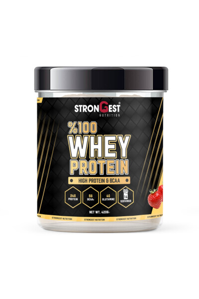 Çilekli Aromalı %100 Whey Protein Tozu, 420 Gr, 14 Servis - 4