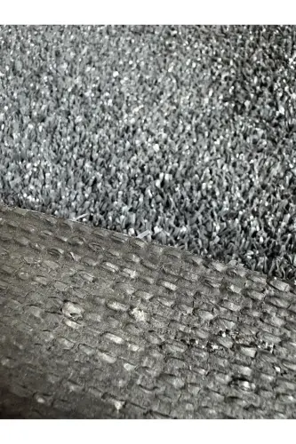 Çim Halı Gri Dekoratif Premium Kalite Suni Çim Balkon Bahçe Kaymaz Taban 7 Mm - Grix - 4