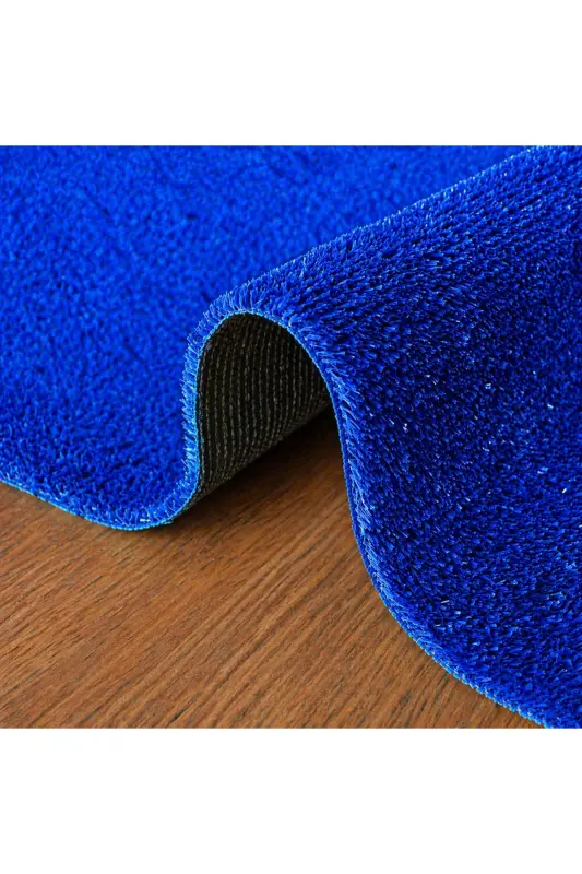 Çim Halı Mavi Dekoratif Premium Kalite Suni Çim Balkon Bahçe Kaymaz Taban 7 Mm - Mavi - 2