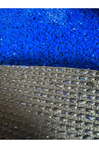 Çim Halı Mavi Dekoratif Premium Kalite Suni Çim Balkon Bahçe Kaymaz Taban 7 Mm - Mavi - 4