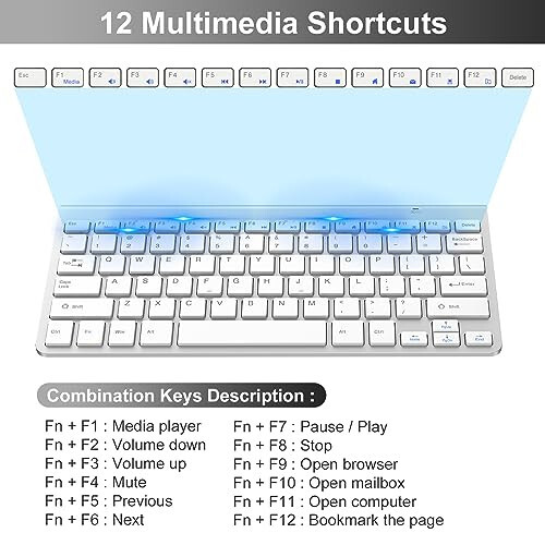 Cimetech Wireless Keyboard and Mouse Combo, [Scissor Switch Key] [Ultra Slim] Wireless Computer Keyboard and Mouse for Windows, Computer, PC, Laptop, Mac, MacBook - Silver - 5