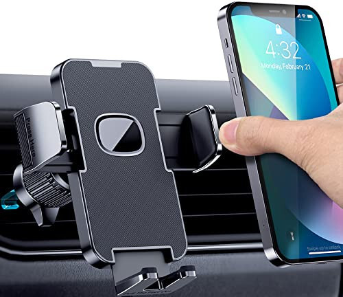 CINDRO Car Vent Phone Mount for Car [Military-Grade Hook Clip] Phone Stand for Car [Thick Cases Friendly] Air Vent Clip Cell Phone Holder for Smartphone, iPhone, Automobile Cradles Universal - CINDRO