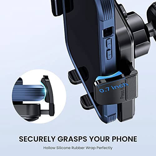 CINDRO Car Vent Phone Mount for Car [Military-Grade Hook Clip] Phone Stand for Car [Thick Cases Friendly] Air Vent Clip Cell Phone Holder for Smartphone, iPhone, Automobile Cradles Universal - 4