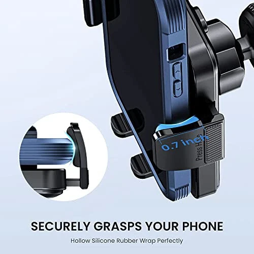 CINDRO Car Vent Phone Mount for Car [Military-Grade Hook Clip] Phone Stand for Car [Thick Cases Friendly] Air Vent Clip Cell Phone Holder for Smartphone, iPhone, Automobile Cradles Universal - 4