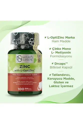 Цинк 15 мг 100 капсул - NATURE'S SUPREME (1)