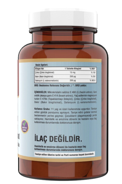 Çinko Bisglisinat & Bakır Selenyum 120 Tablet Zinc - 2