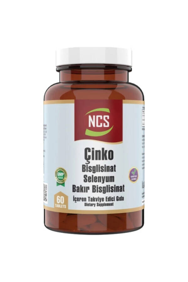 Çinko Zinc Bisglisinat Bakır Bisglisinat Selenyum 60 Tablet - 3