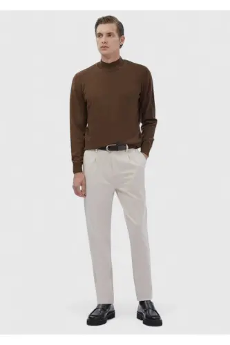 Cinnamon Bateau Neck Plain Knit Wool Blend Knitwear - RAMSEY (1)