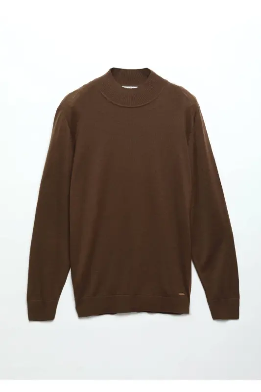 Cinnamon Bateau Neck Plain Knit Wool Blend Knitwear - 7