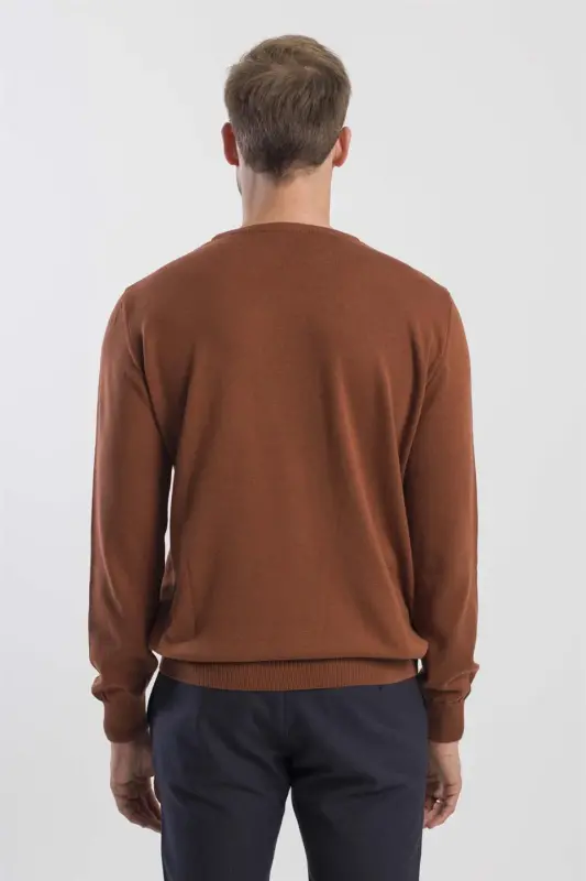 Cinnamon Slim Fit Round Neck Knitted Pullover - 2