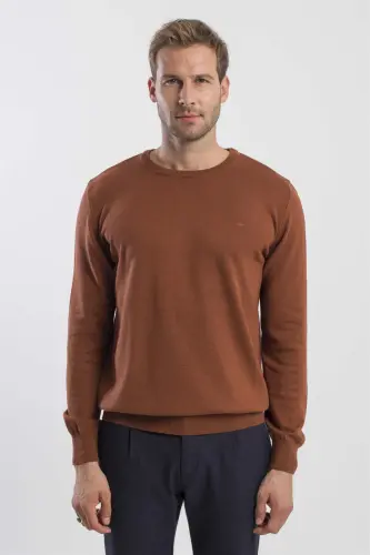 Cinnamon Slim Fit Round Neck Knitted Pullover - 3