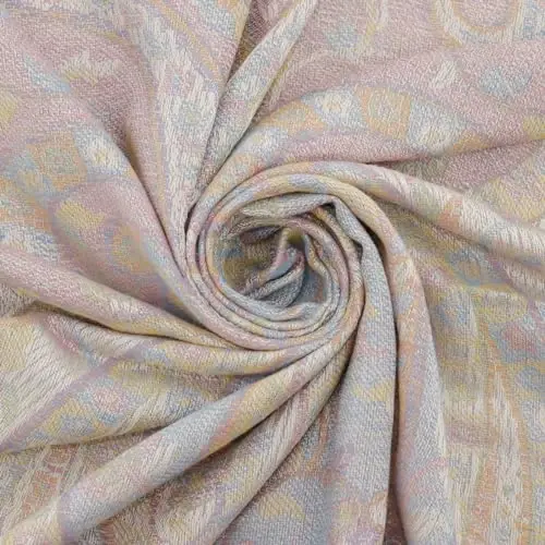 Ciormis Two Tone Silky Paisley PasModazoneina Shawl Scarf,Soft Women's Rave Jacquard PasModazoneinas Wrap Scarves - 2