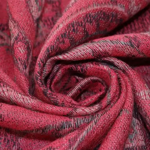 Ciormis Two Tone Silky Paisley PasModazoneina Shawl Scarf,Soft Women's Rave Jacquard PasModazoneinas Wrap Scarves - 2