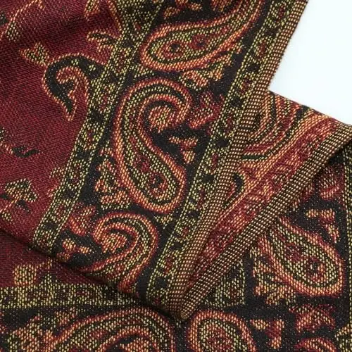 Ciormis Two Tone Silky Paisley PasModazoneina Shawl Scarf,Soft Women's Rave Jacquard PasModazoneinas Wrap Scarves - 4