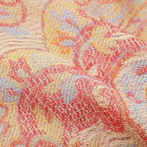 Ciormis Two Tone Silky Paisley PasModazoneina Shawl Scarf,Soft Women's Rave Jacquard PasModazoneinas Wrap Scarves - 3