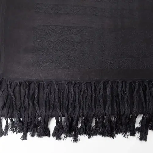 Ciormis Two Tone Silky Paisley PasModazoneina Shawl Scarf,Soft Women's Rave Jacquard PasModazoneinas Wrap Scarves - 5