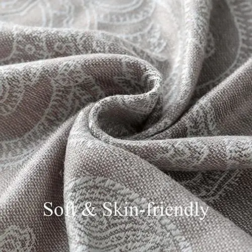 Ciormis Two Tone Silky Paisley PasModazoneina Shawl Scarf,Soft Women's Rave Jacquard PasModazoneinas Wrap Scarves - 5