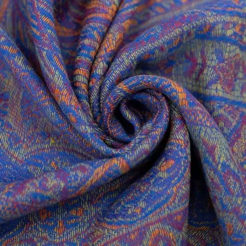 Ciormis Two Tone Silky Paisley PasModazoneina Shawl Scarf,Soft Women's Rave Jacquard PasModazoneinas Wrap Scarves - CIORMIS (1)